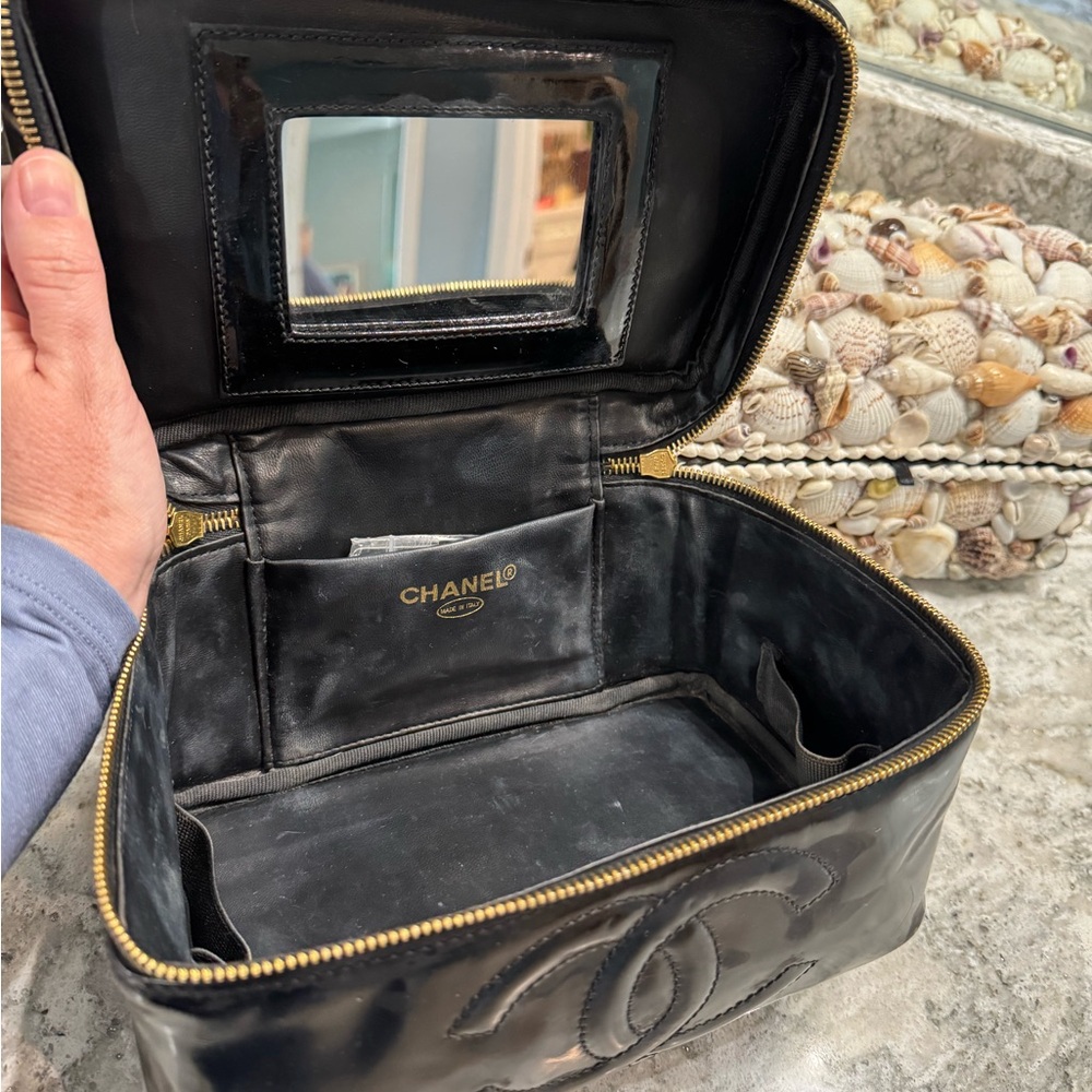 Vintage Chanel Patent Leather Makeup Vanity Bag - Picture 8 of 11